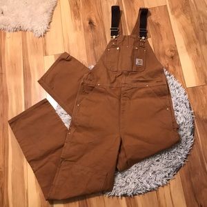 Carhartt Sandstone Duck Canvas Overalls, Unlined